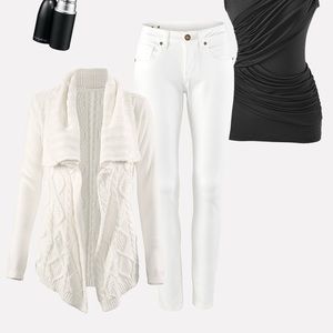 Cabi White  cardigan